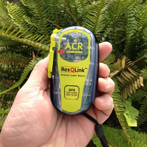 The ACR ResQLink+ Personal Locator Beacon fits in the palm of your hand