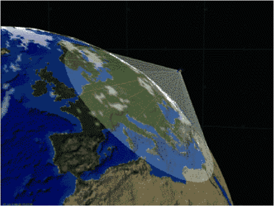 A LEOSAR Satellite Over-Europe